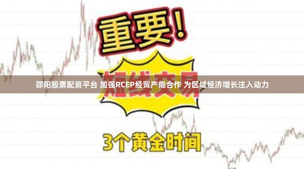 邵阳股票配资平台 加强RCEP经贸产能合作 为区域经济增长注入动力