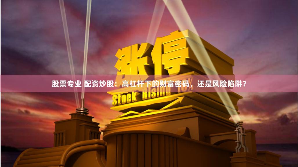 股票专业 配资炒股：高杠杆下的财富密码，还是风险陷阱？
